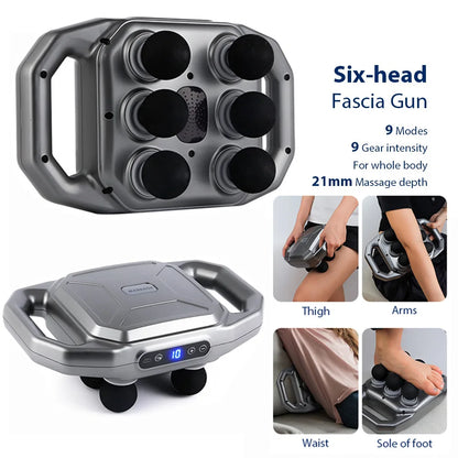 MuscleGlow Six-Head Deep Relief Massage Gun