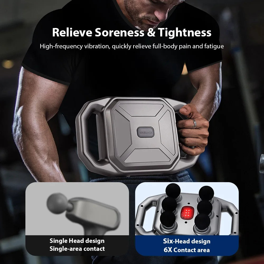 MuscleGlow Six-Head Deep Relief Massage Gun