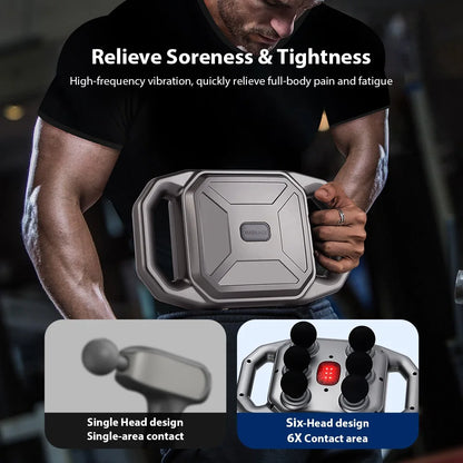 MuscleGlow Six-Head Deep Relief Massage Gun