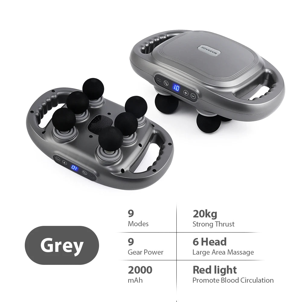 MuscleGlow Six-Head Deep Relief Massage Gun